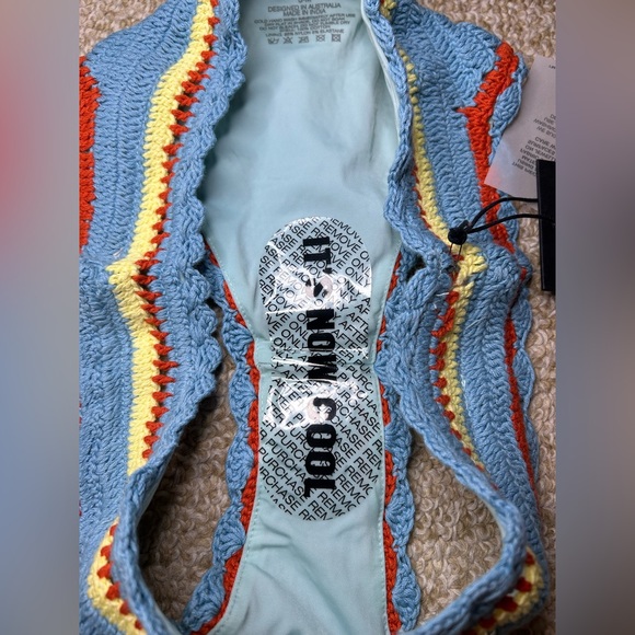 Free People It’s Now Cool Crochet Frill Bikini Set S/M - Picture 8 of 16